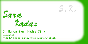 sara kadas business card